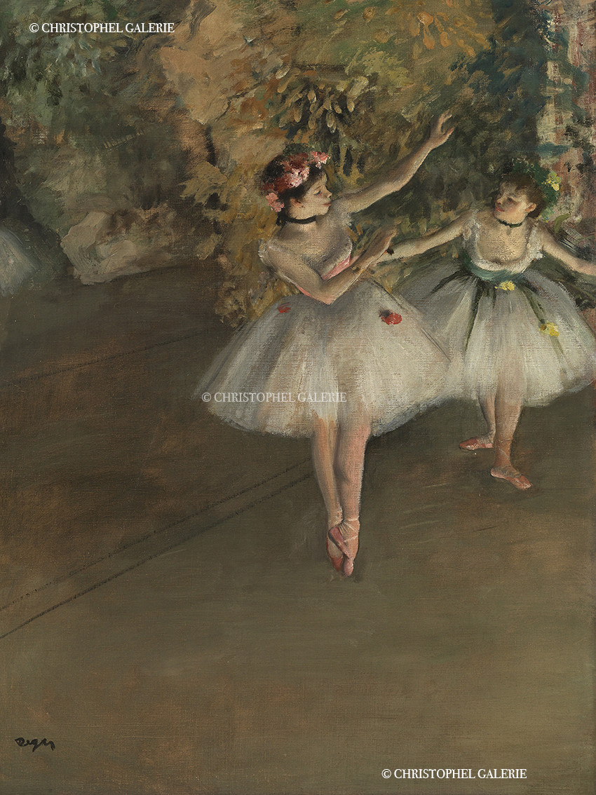 Edgar Degas - Deux danseuses sur scène, 1874